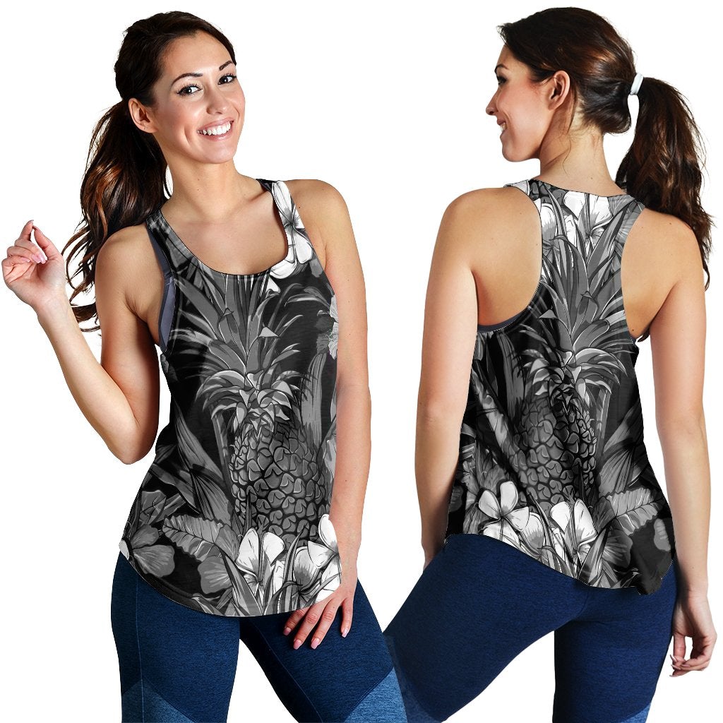 Hawaii Hibiscus Plumeria And Pineapple Polynesian Racerback Tank Ah Ha95898