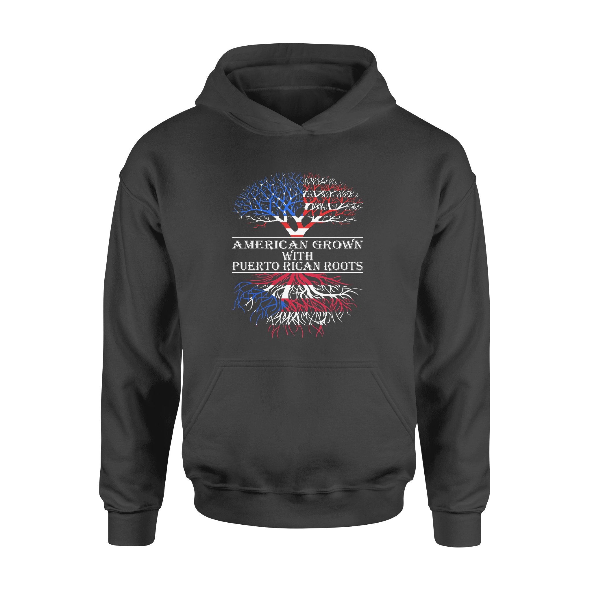 American Grown With Puerto Rican Roots Usa Flag 4th Of July Independence Day – Premium Hoodie