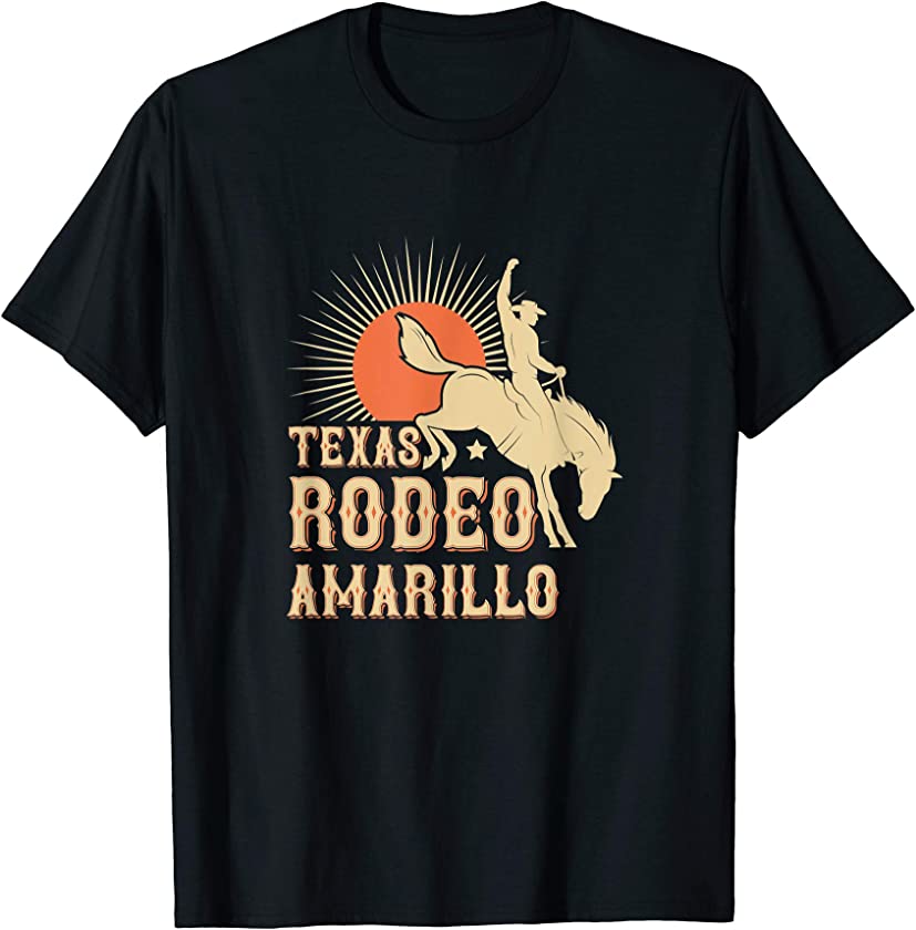 Amarillo Texas Rodeo Vintage Western Retro Cowboy T-Shirt