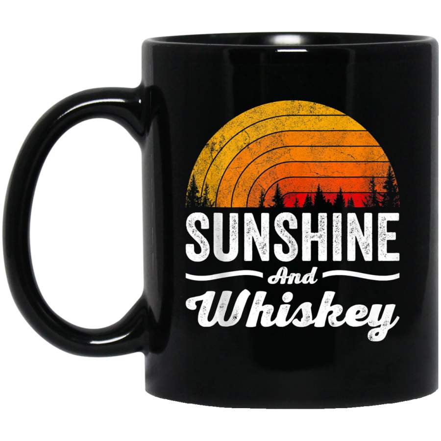 Sunshine And Whiskey Vintage Retro Funny Beach Summer Coffee Mug