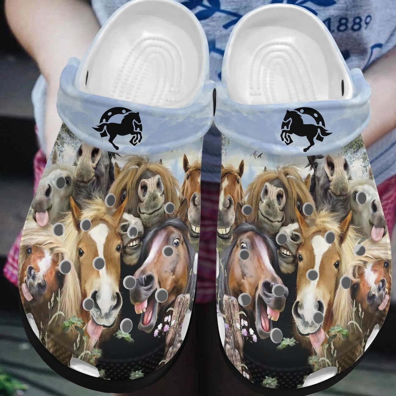 Horse Personalized Clog, Custom Name, Text, Color, Number Fashion Style For Women, Men, Kid, Print 3D Cool Horses