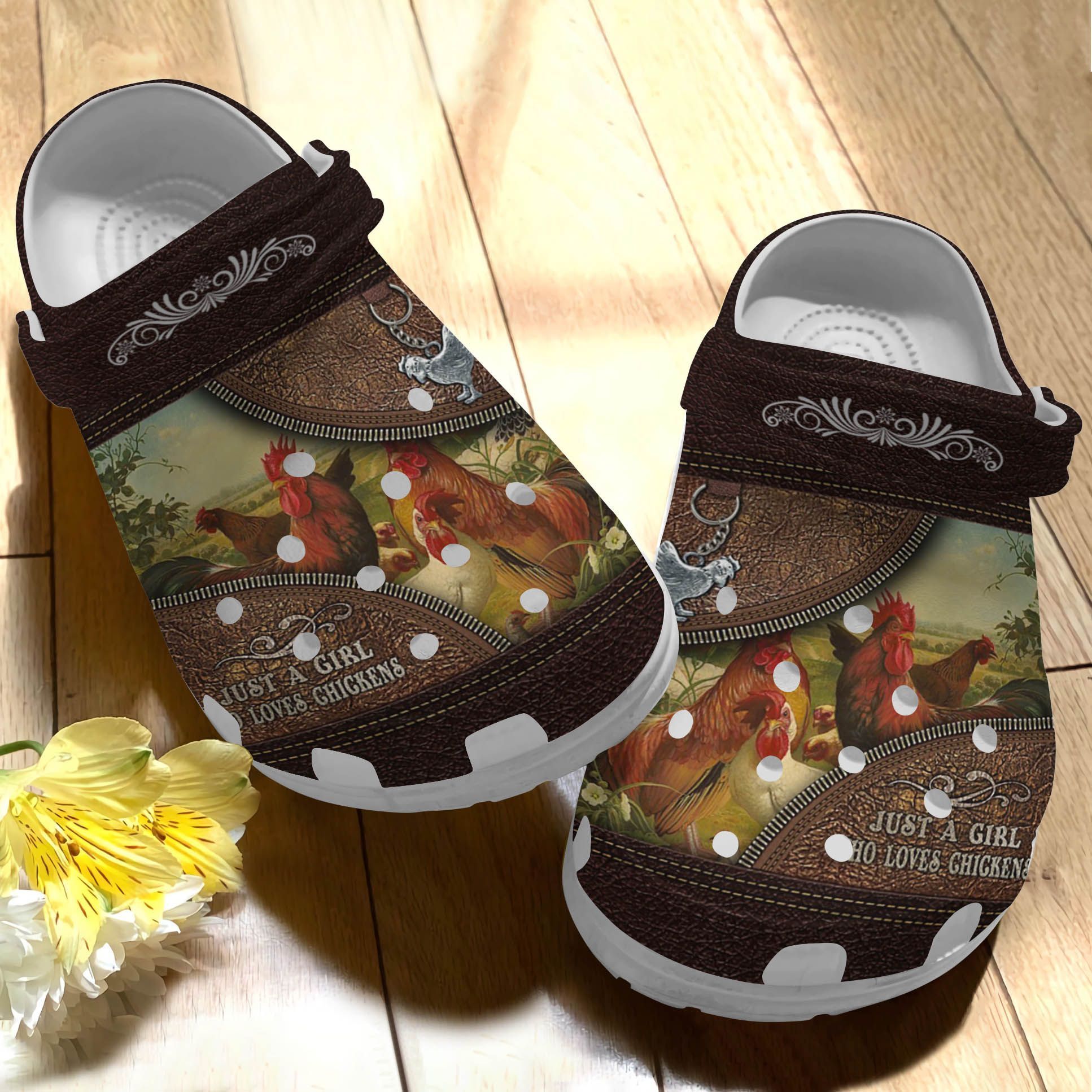 Chicken Clog Just A  Girl Who Loves Chickens Clogs Clogband Clog