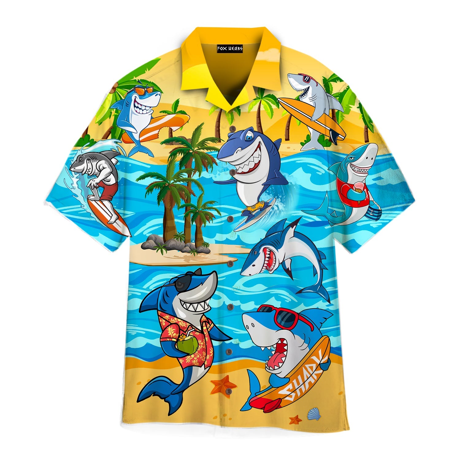 Aloha Shark In Summer Hawaiian Shirt – For Men And Women