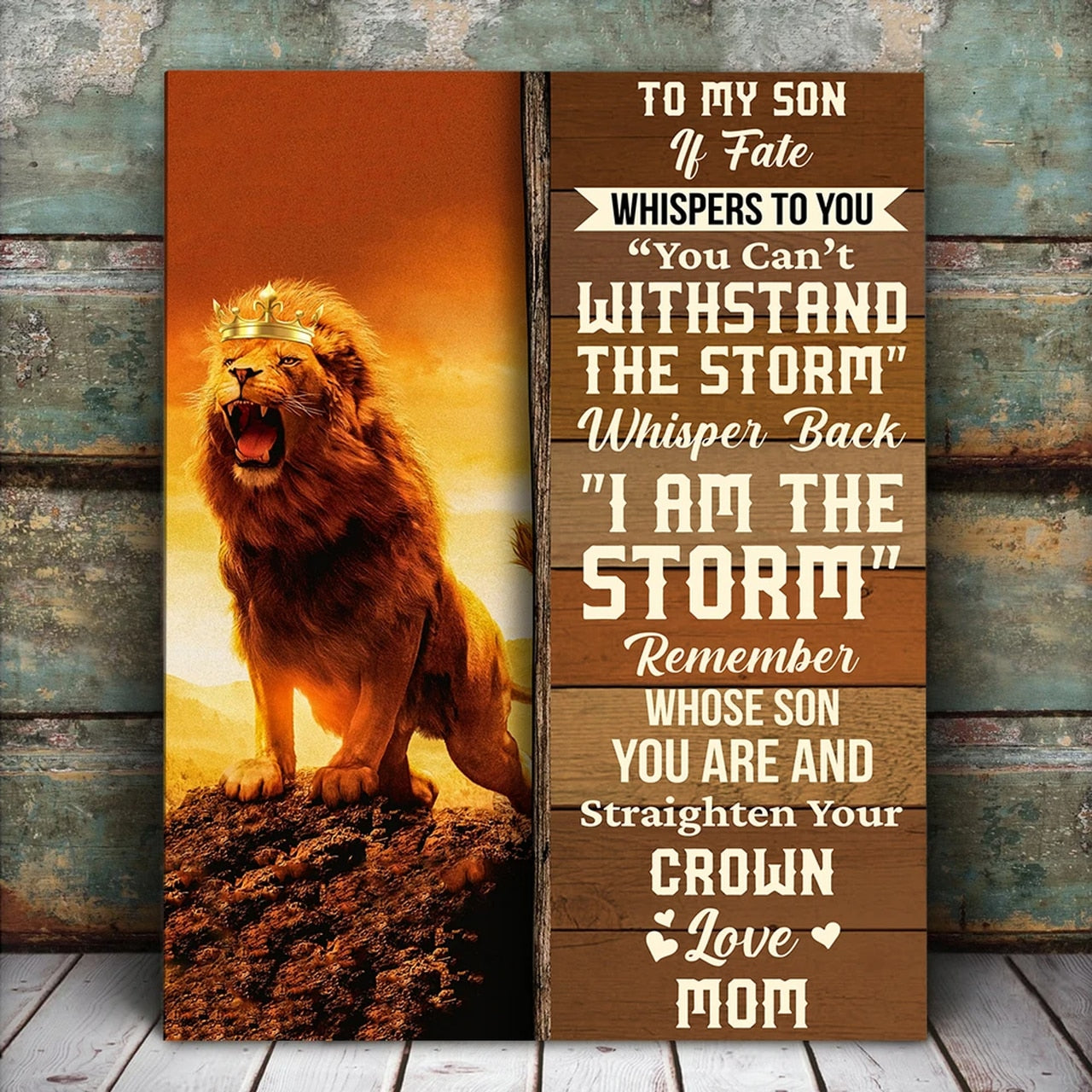 To My Son You Can’T Withstand The Storm Canvas Gift For Son