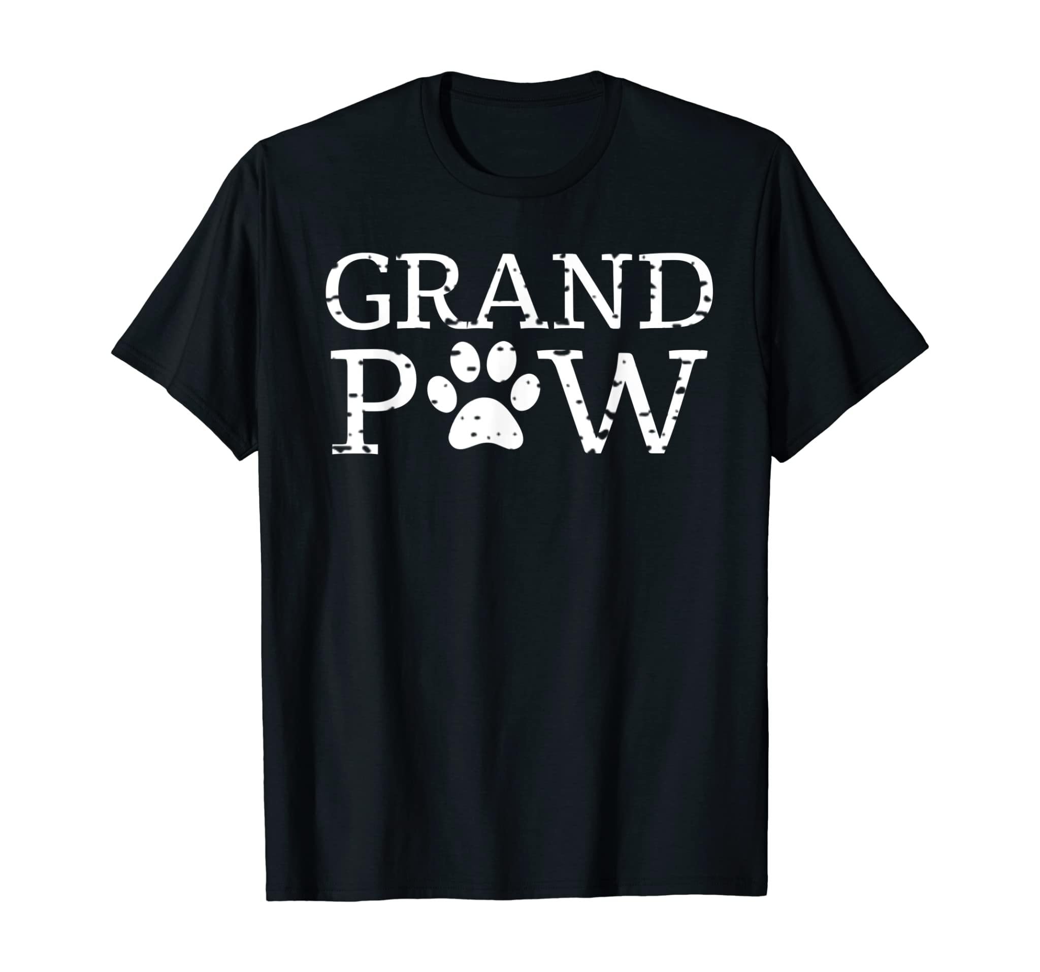 Funny Dog Shirt Grand Paw Doggy Puppy Lover Grandpa Vintage T-Shirt