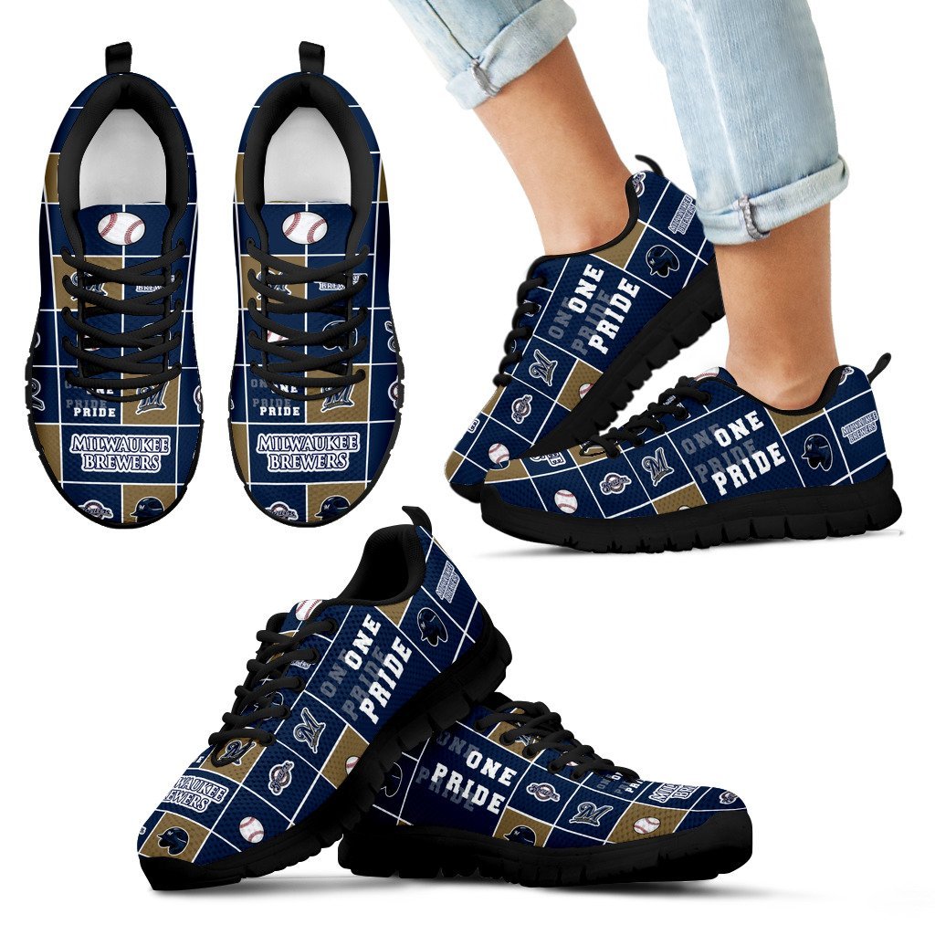 Awesome Pride Flag Milwaukee Brewers Sneakers