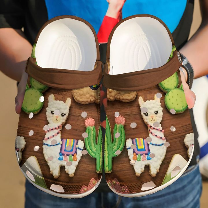 Llama Cookie Sku 1558 Crocs Crocband Clog Comfortable For Mens Womens Classic Clog Water Shoes