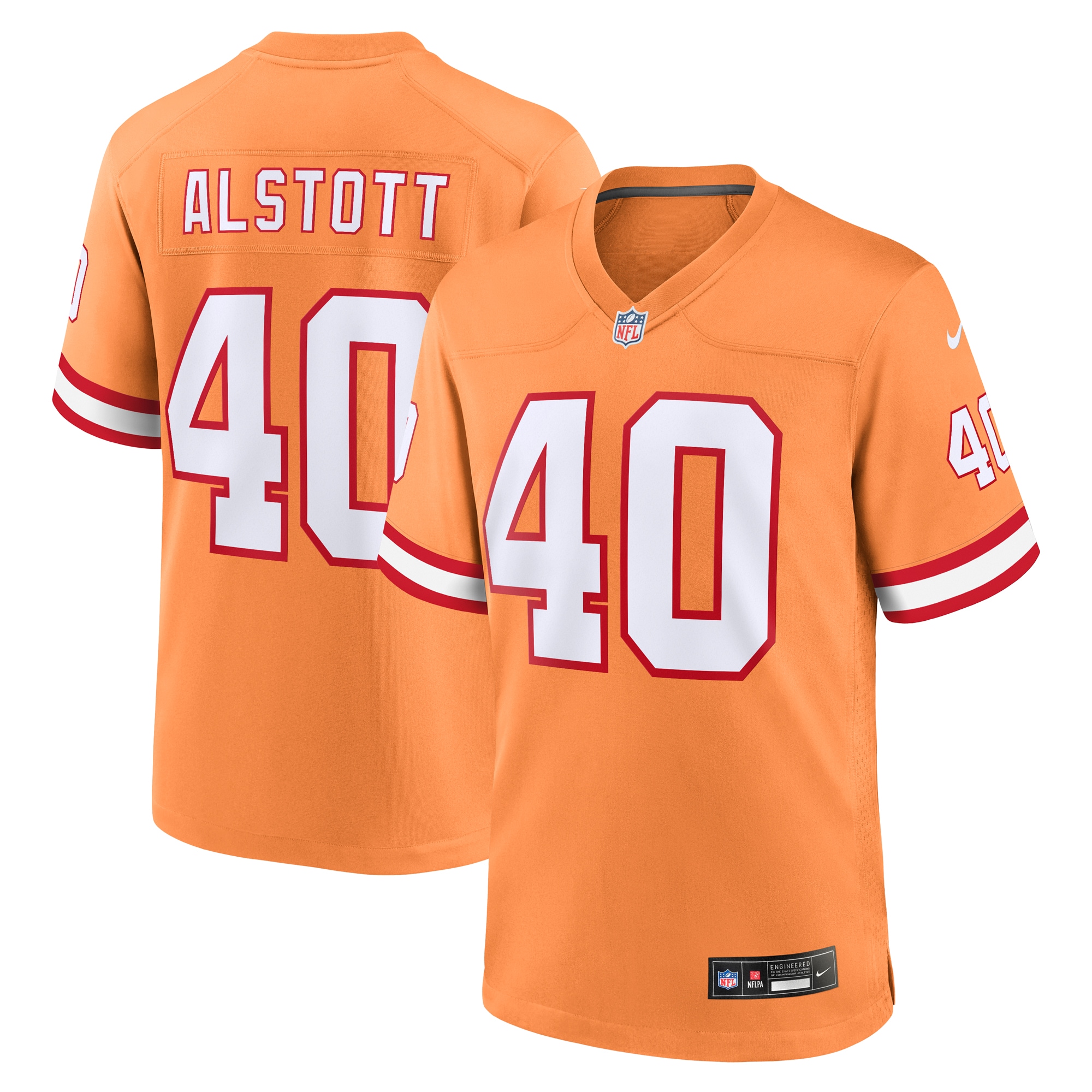 Mike Alstott Tampa Bay Buccaneers Throwback Game Jersey – Orange