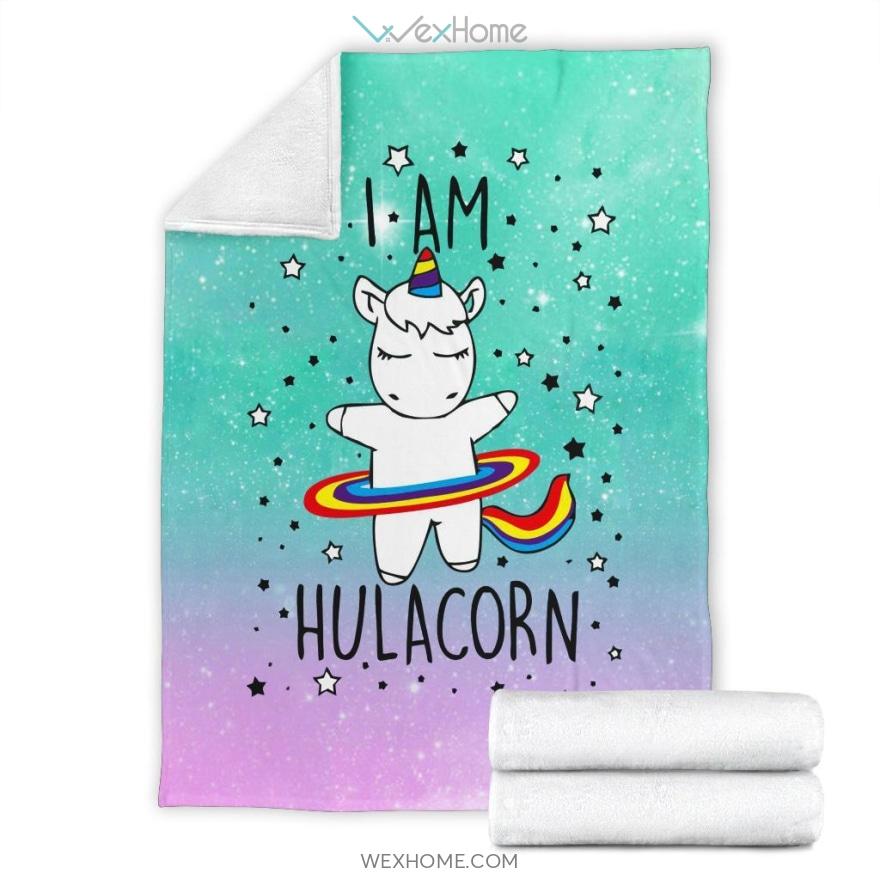 I Am Hulacorn Cute Unicorn Premium Blanket