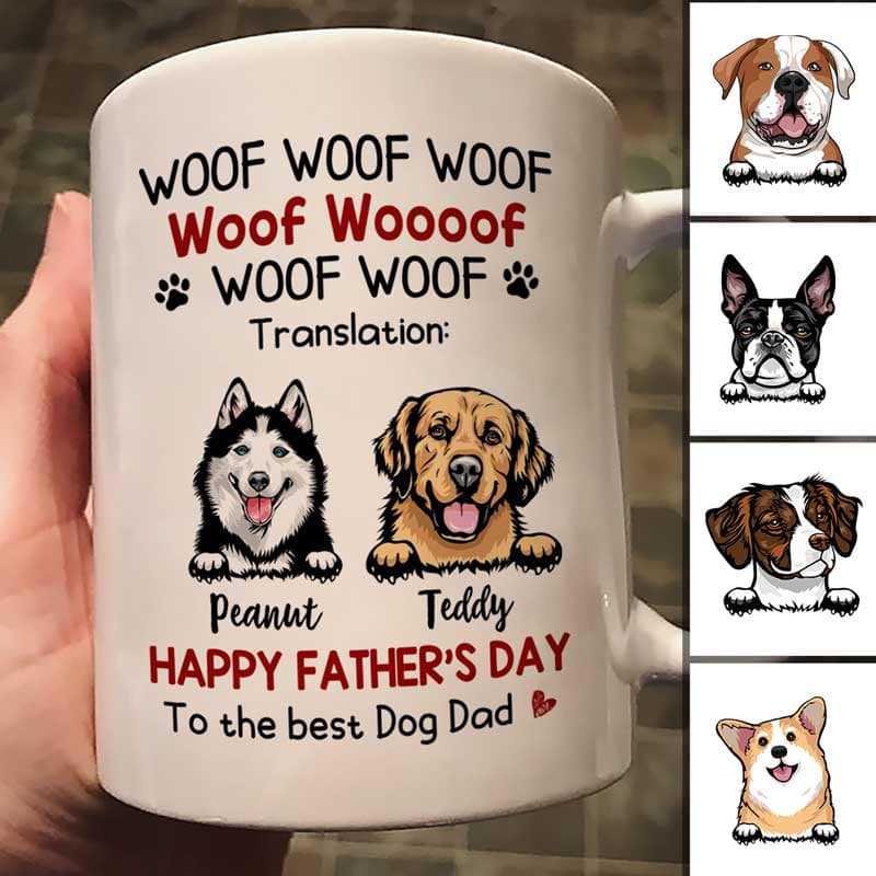 Dog Dad Woof Woof Woof Personalized Mug