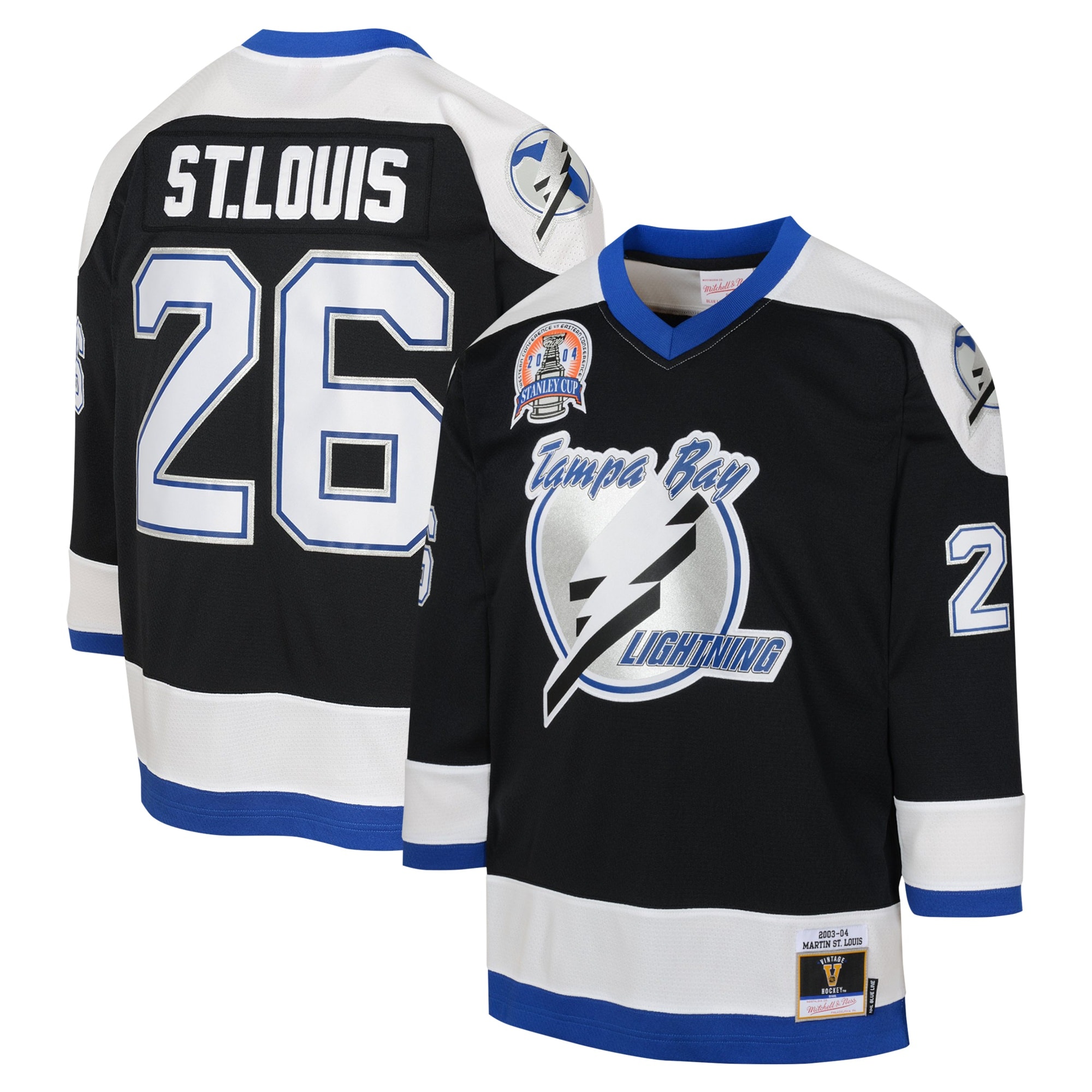 Martin St. Louis Tampa Bay Lightning Mitchell & Ness Youth 2003 Blue Line Player Jersey – Black