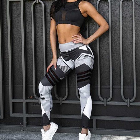 Women Fitness Yoga Pants Running Leggings Printed Leggings Skinny Tights Legging Sporting Workout