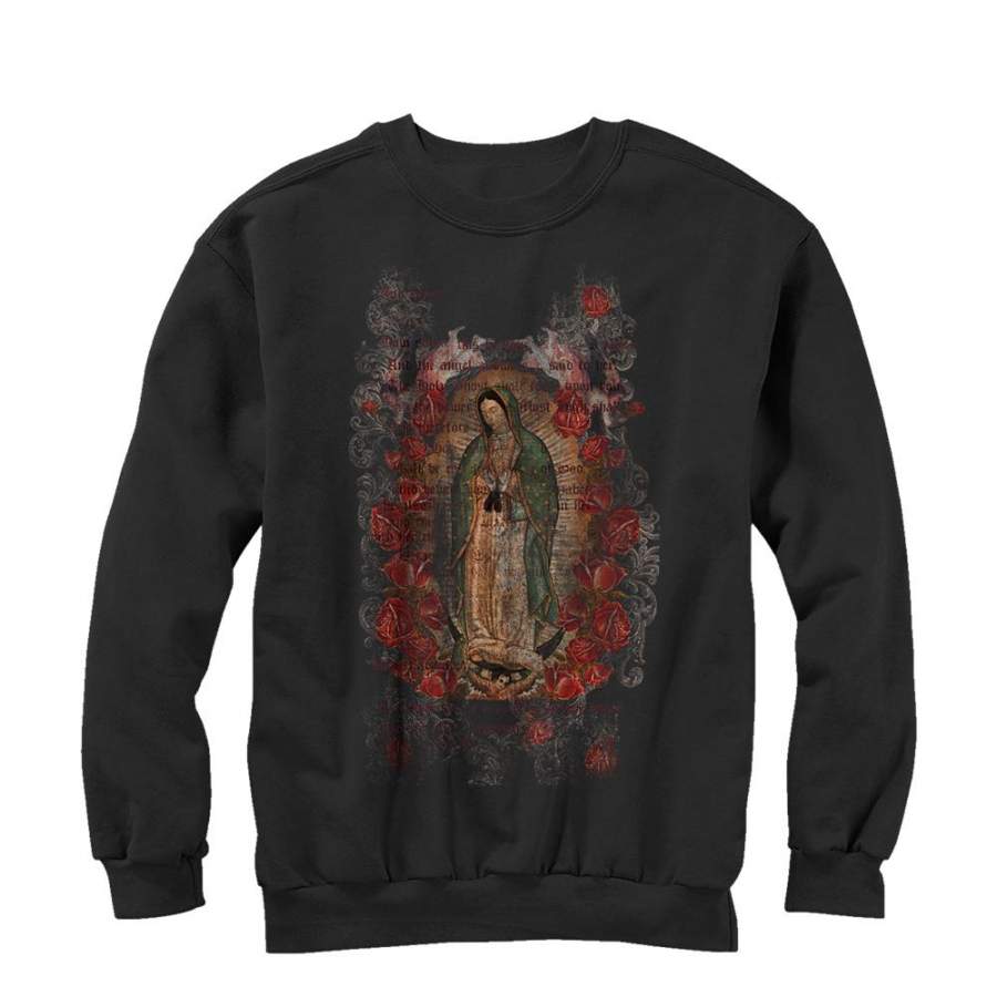 Aztlan Men’s Virgin Mary  Sweatshirt Black