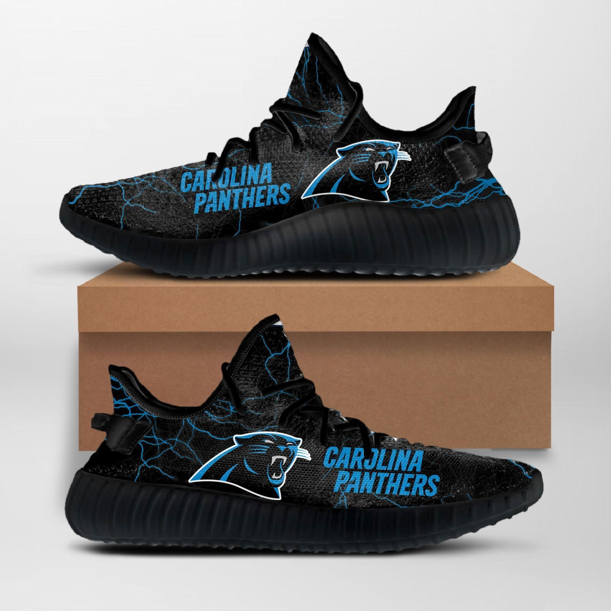 Carolina Panthers Custom Yeezy Yeezy Boost 350 V2 Shoes Sport Teams Top Trending Custom Shoes Gift