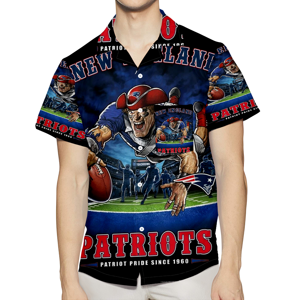 New England Patriots Pride Since 1960 3D All Over Print Summer Beach Hawaiian Shirt With Pocket