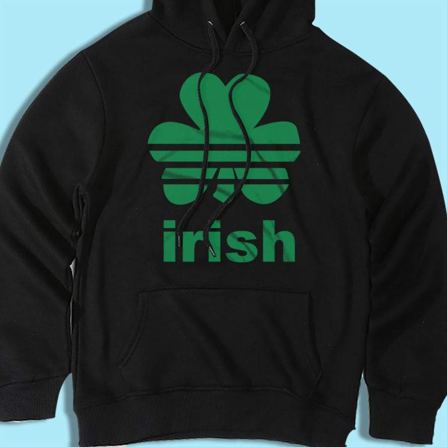 Irish Green Sports Shamrock Lucky Clover St Patricks Day Men’S Hoodie