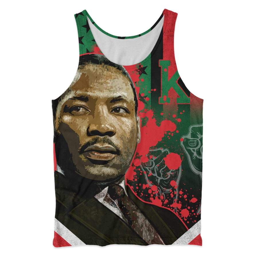 African American Flag Martin Luther King Tank Top