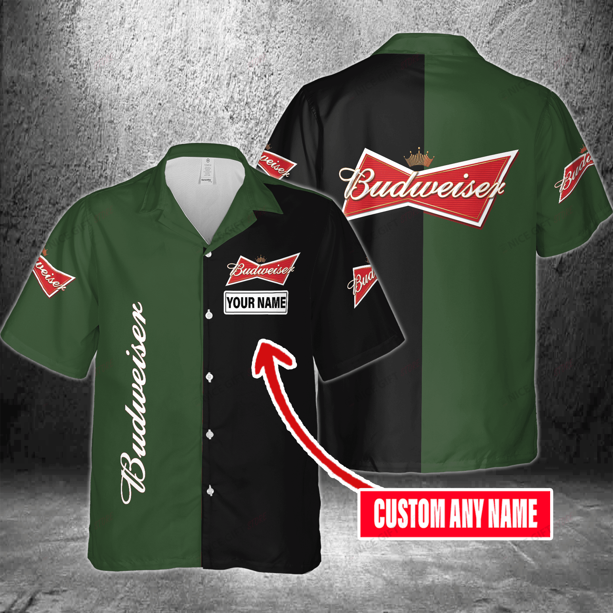 Budweiser Custom Name Hawaiian Shirt 3Hs-T2E6