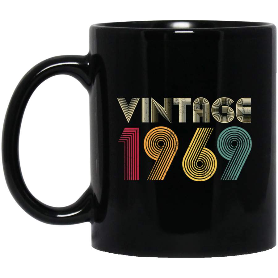 50th Birthday Mug Gift Vintage 1969 Classic 11 oz 15 oz Black Mug