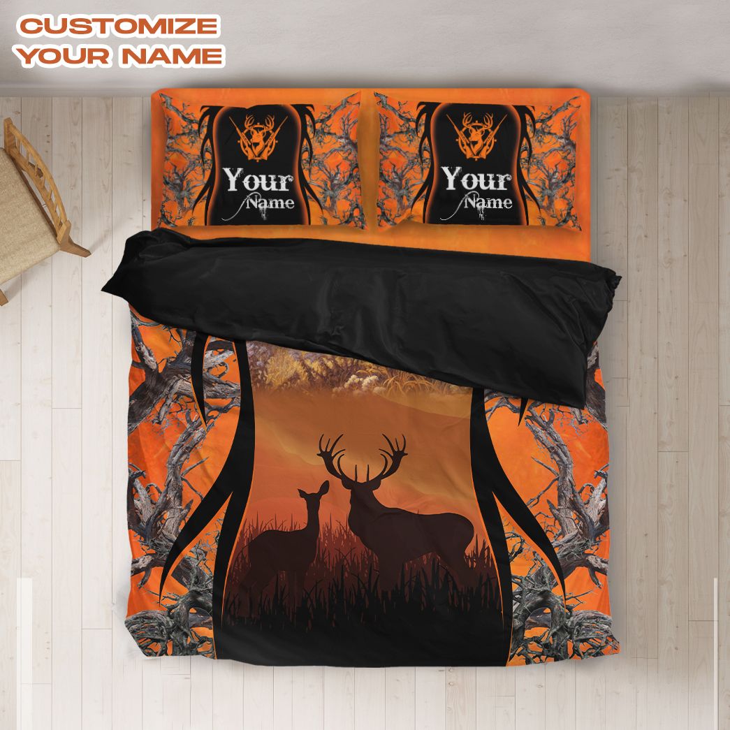 Casespring 3D Deer Hunting Season Custom Name Bedding Set