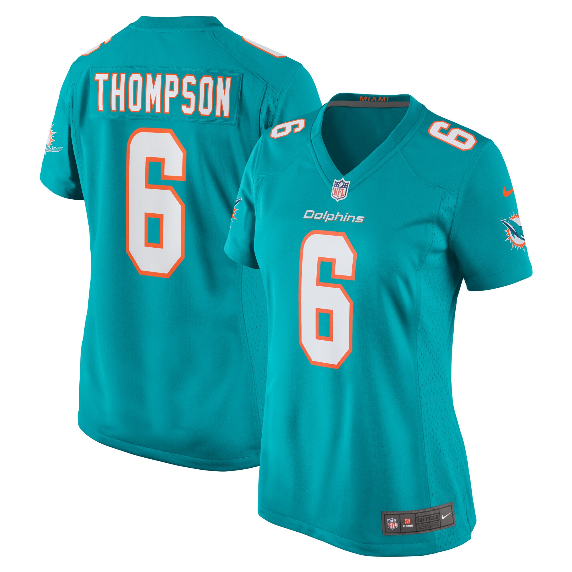 Women’s Miami Dolphins Skylar Thompson  Aqua Team Game Jersey