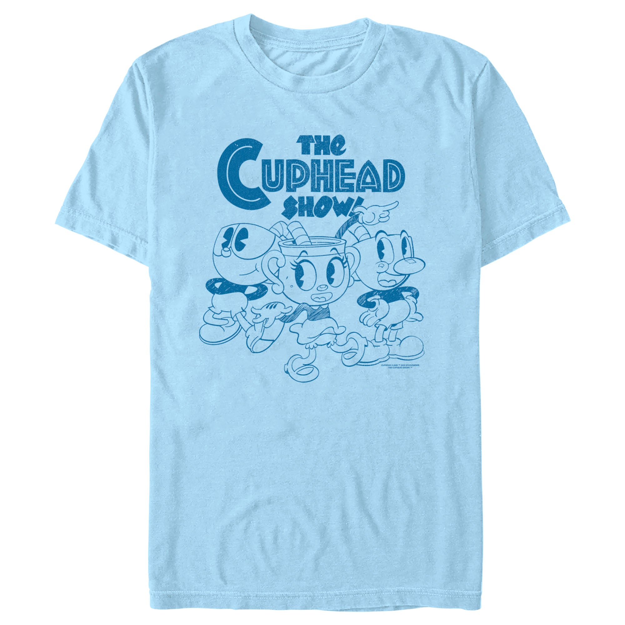 Men’S The Cuphead Show! Mugman Ms. Chalice And Cuphead Sketch T-Shirt