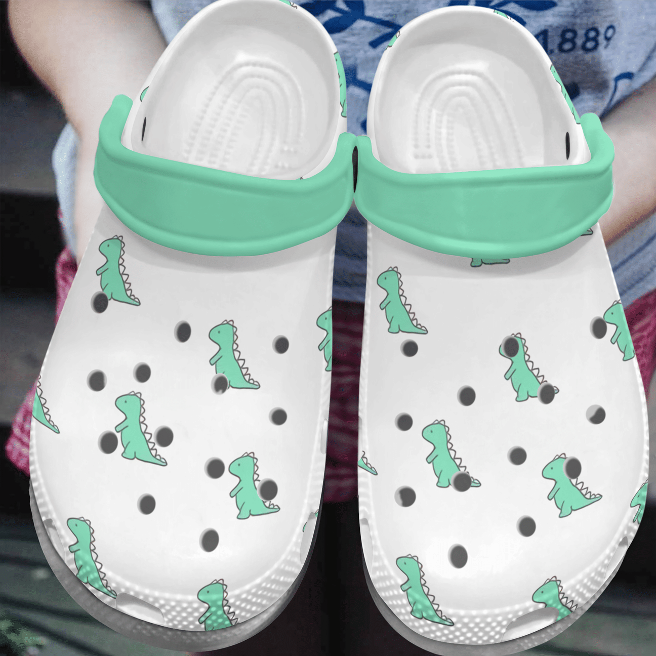 Dinosaur Personalized Clog, Custom Name, Text, Color, Number Fashion Style For Women, Men, Kid, Print 3D Baby Dino