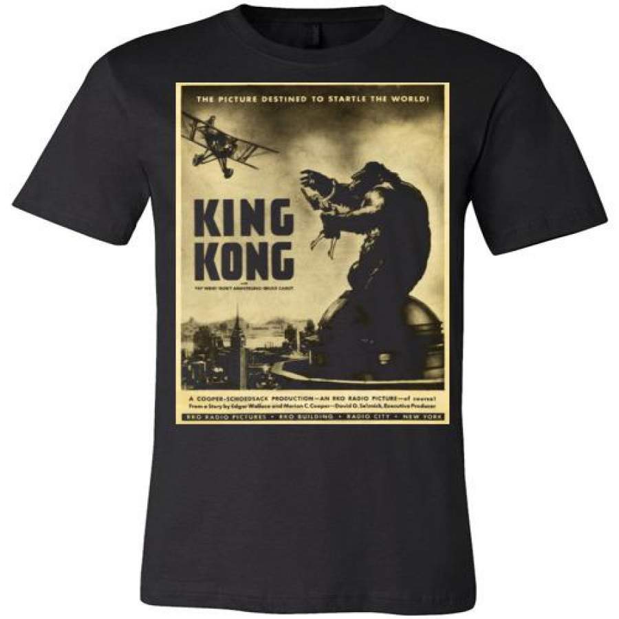 King Kong, Movie Poster 1933,New York City,horror film,v3,Canvas Unisex T-Shirt