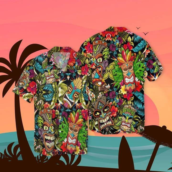 Tiki Colorful Hawaii Shirt Unisex Adult Ha104206