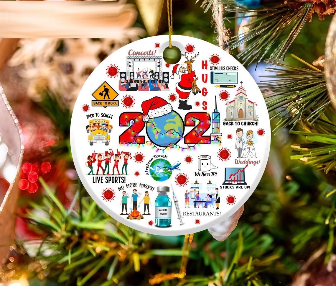 2021 Commemorative Ornament Christmas Ceramic Ornament