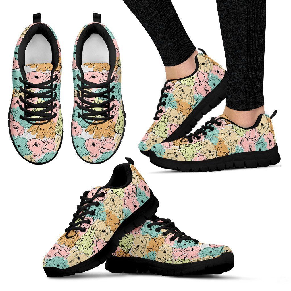 Rabbit Bunny Pattern Print Sneakers Shoes