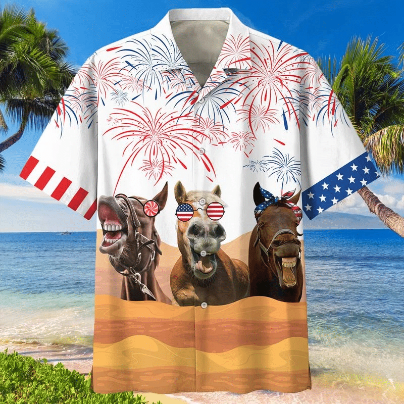 Horses Independence Day Hawaii Shirt Unisex Adult Ha99808