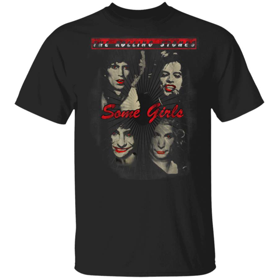 Rolling Stones Official Red Lipstick Some Girls Tshirt