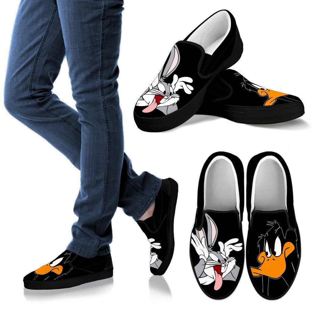 Bugs Bunny Daffy Duck Slip On Shoes Fan Gift