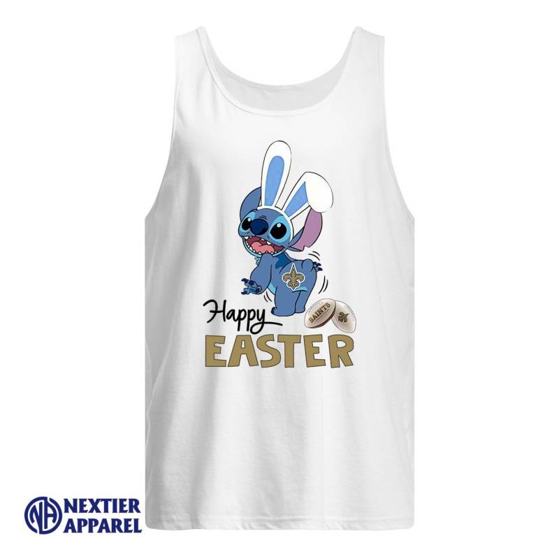 Stitch New Orleans Saints Happy Easter Shirt Men’s Tank Top