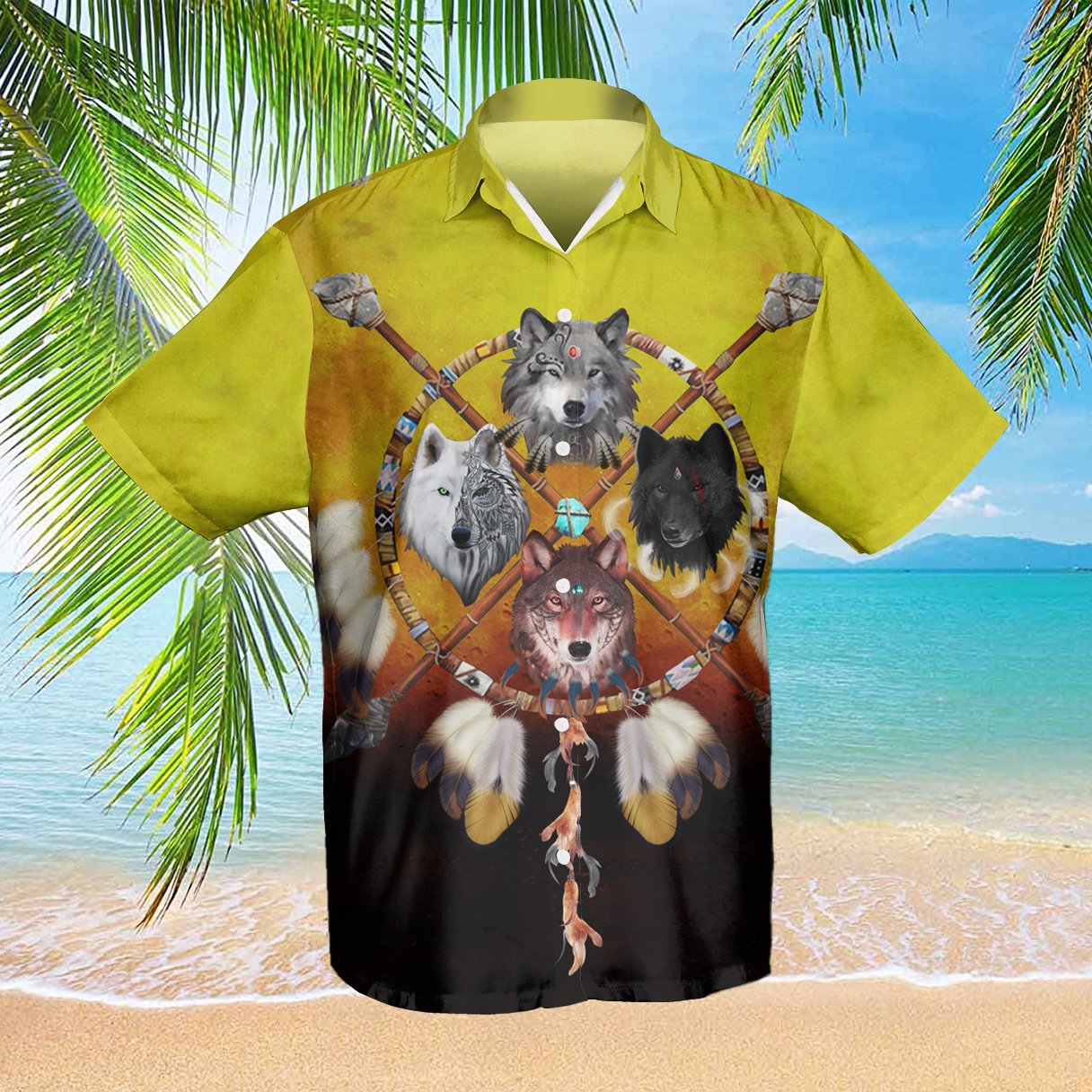 Wolf Dream Catcher Hawaii Shirt 29 Ha102961