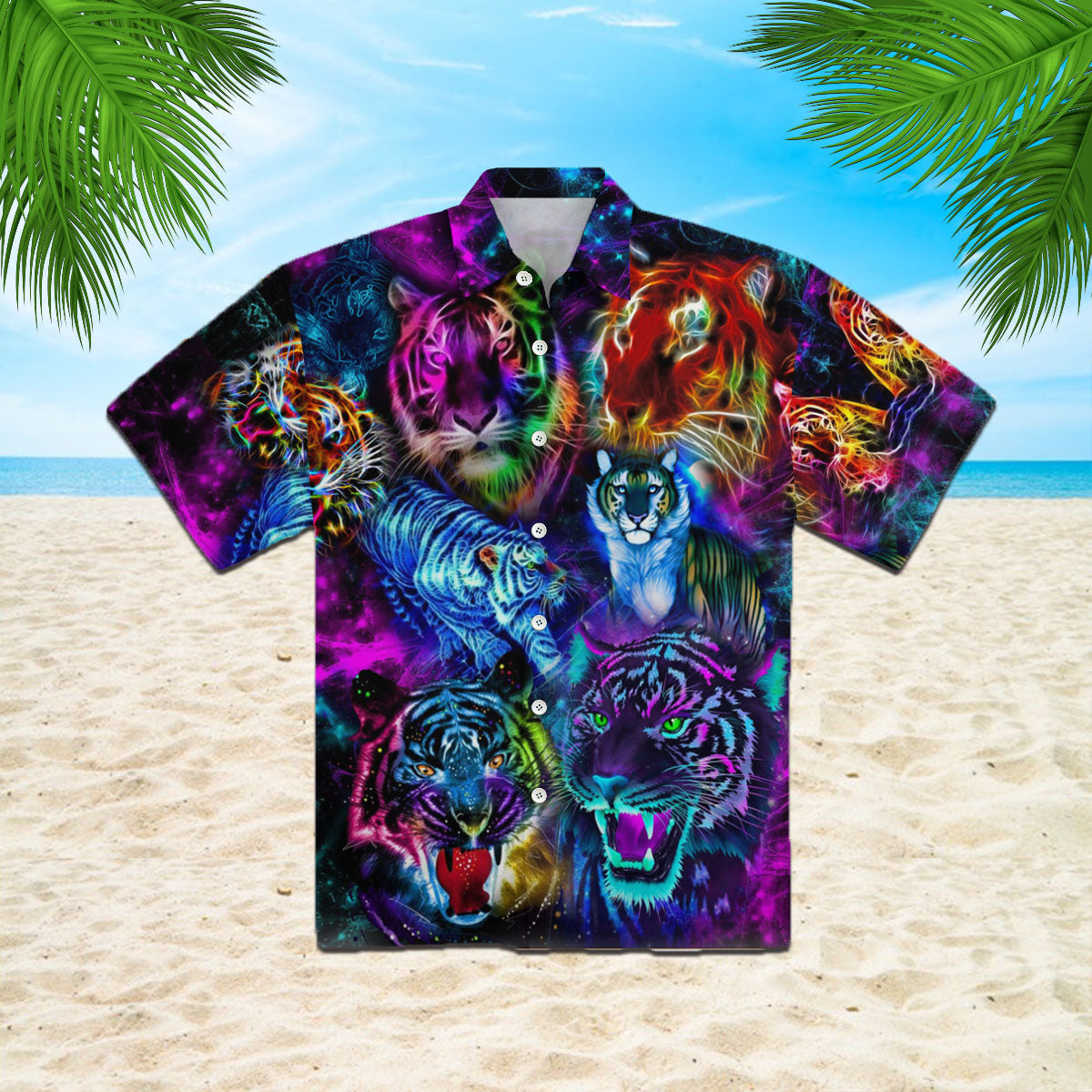 Powerful Galaxy Tiger Hawaii Shirt For Men Women Ha72539