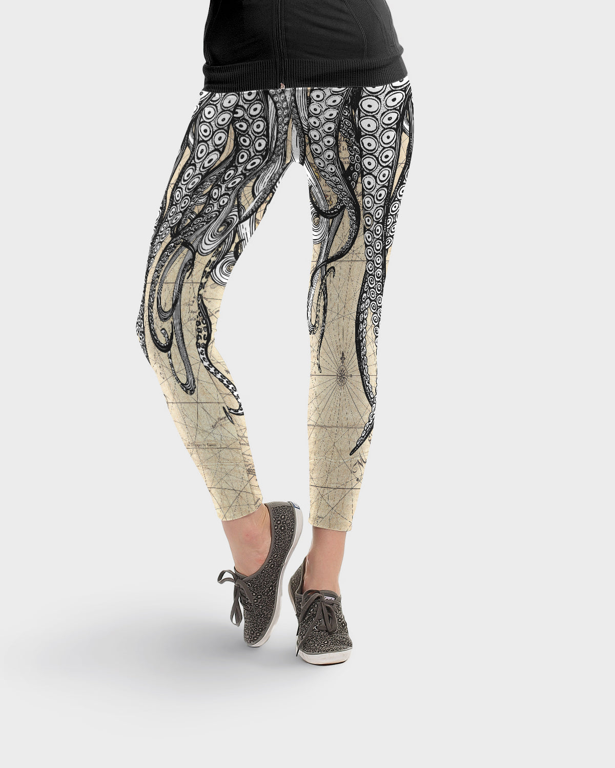 Octopus Tentacle Map Leggings