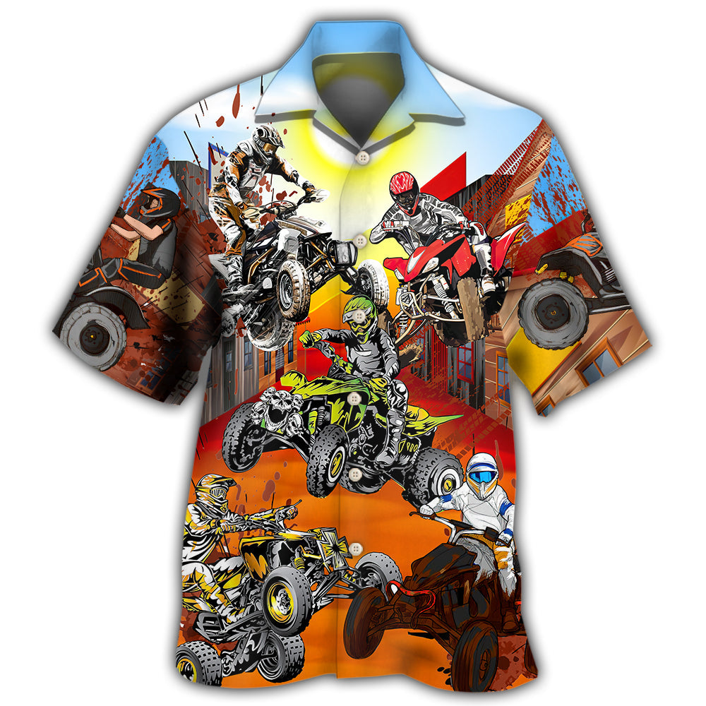 Atv Quad Riding Hard Hawaii Shirt Ha104395