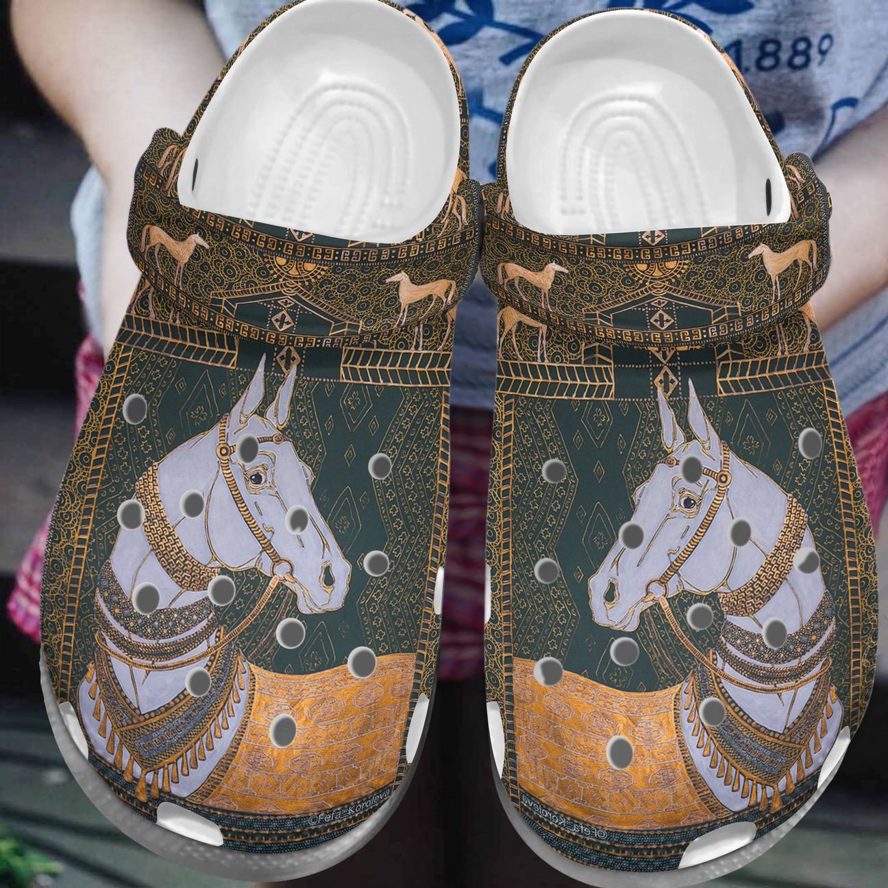 Horse Personalized Clog, Custom Name, Text, Color, Number Fashion Style For Women, Men, Kid, Print 3D Horse Lovers