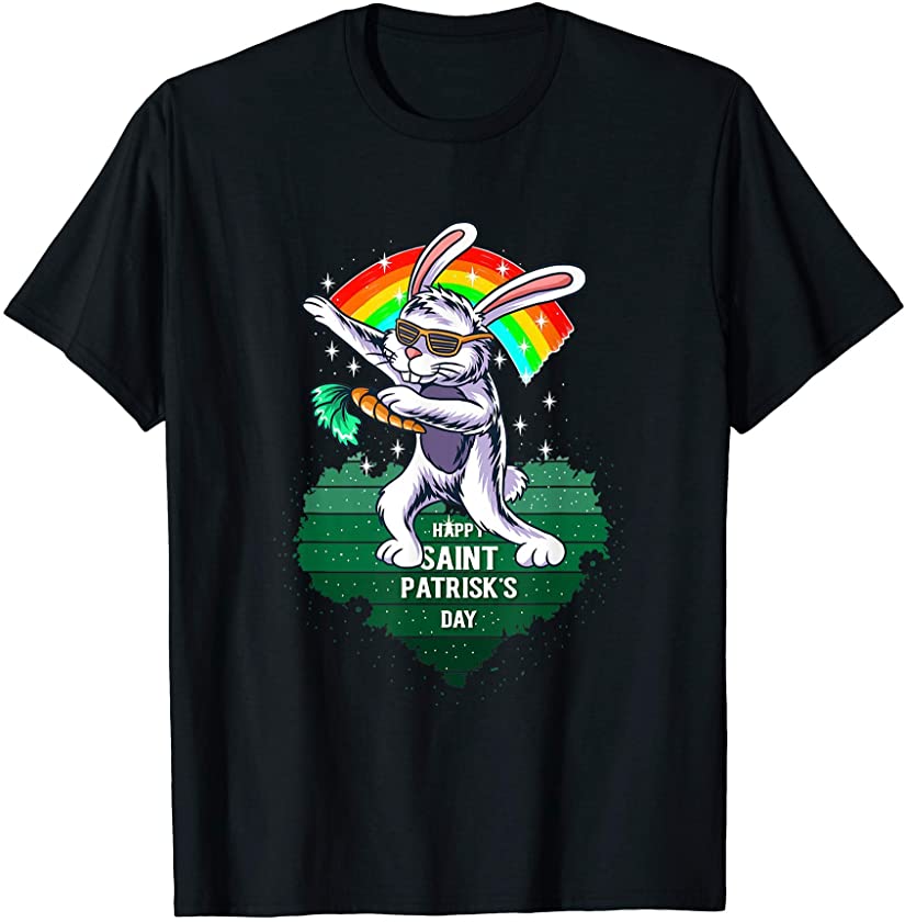 Dabbing Bunny St Patricks Day Gift Boys Girls – Funny Bunny T-Shirt