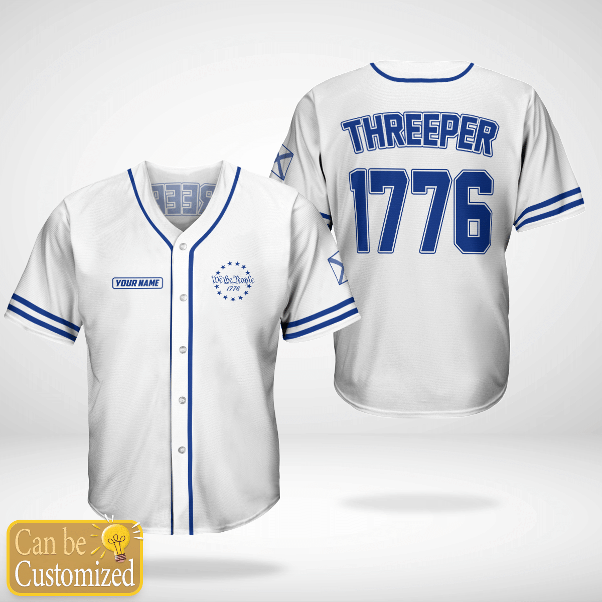 Pnd Alabama  Threeper 1776 3D Printed Baseball Jersey