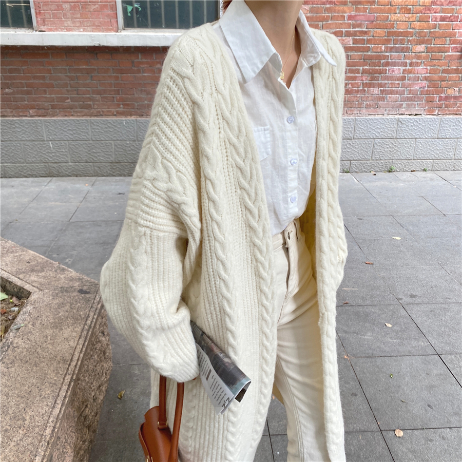 2021 New Women’s Long Sweater Coats Spring Autumn Female Cardigans Overcoats Loose Lady Knitted Long Coats Casual Clothing alx