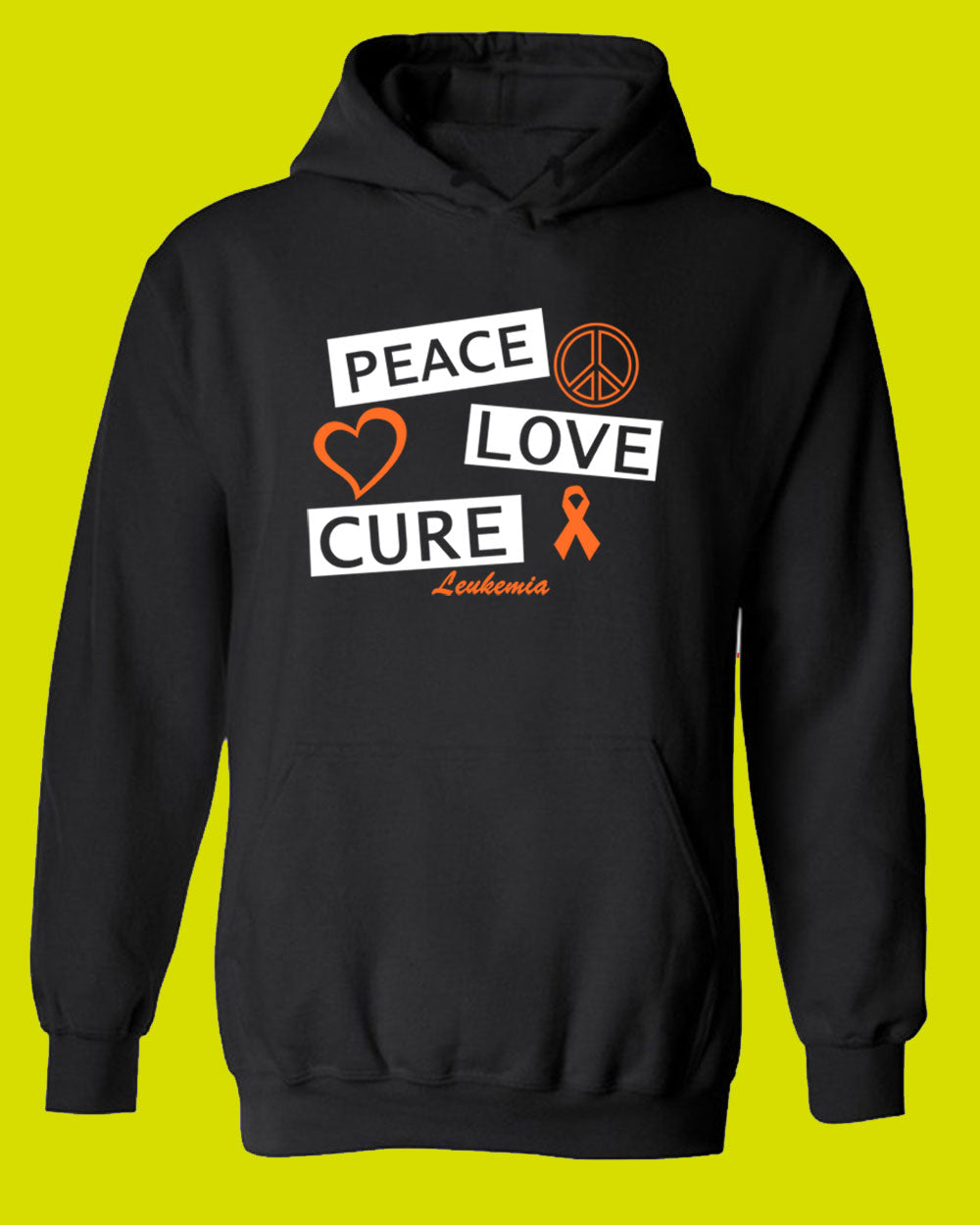 Peace Love And Cure Leukemia For Men Wear And Support Hoodie Awareness