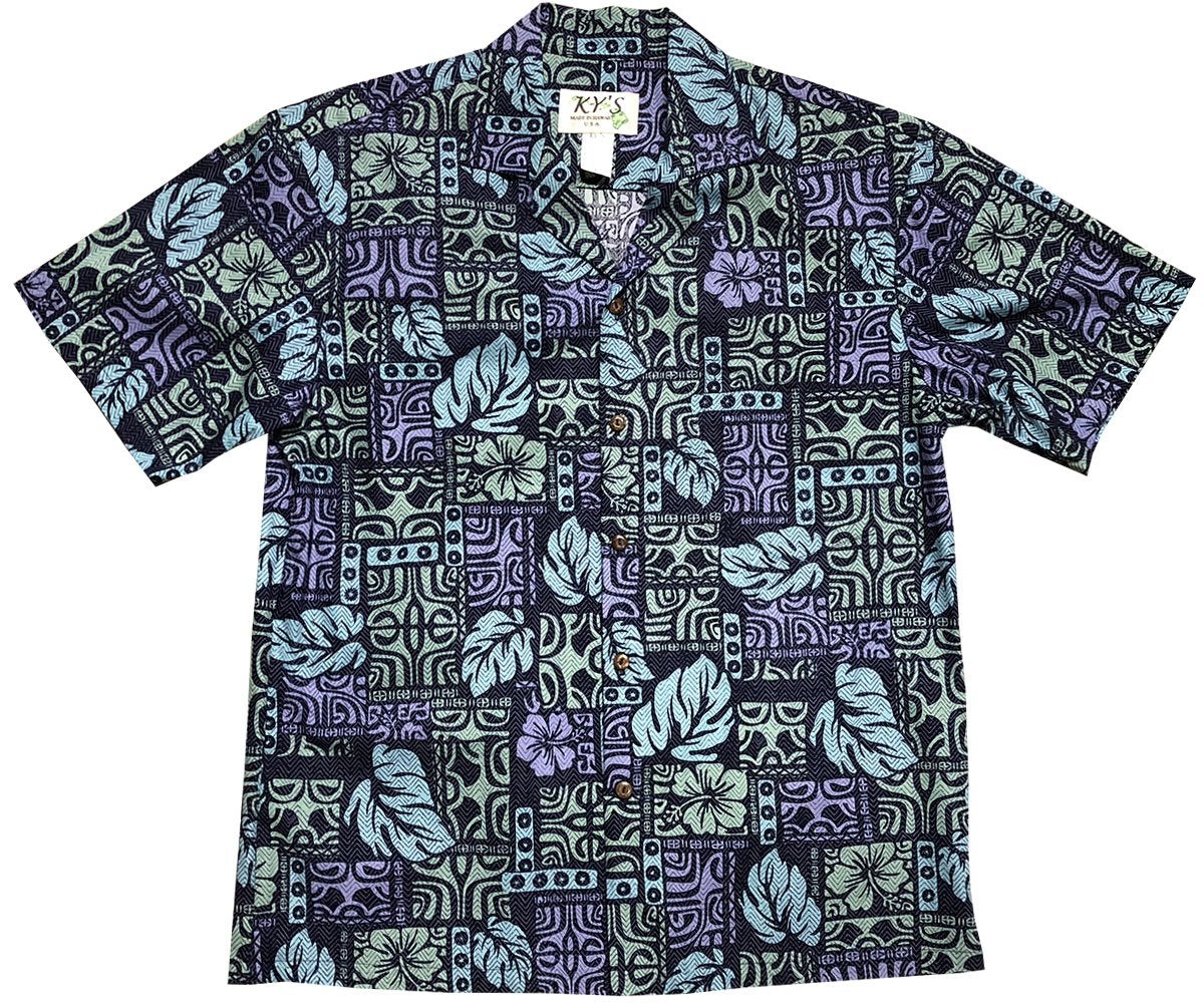 Garden Glyphs Navyhawaiian Shirt Made In Summer Beach Shirts Ha28109