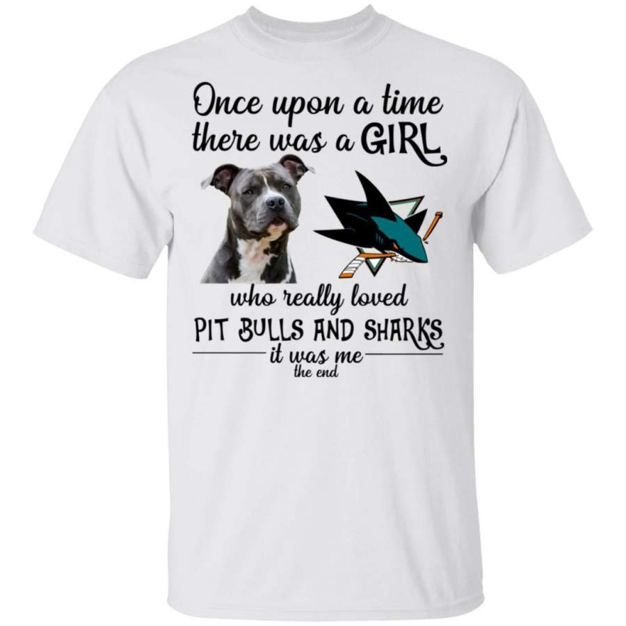 A Girl Really Loved San Jose Sharks And Pitbull Dog Shirt HT209