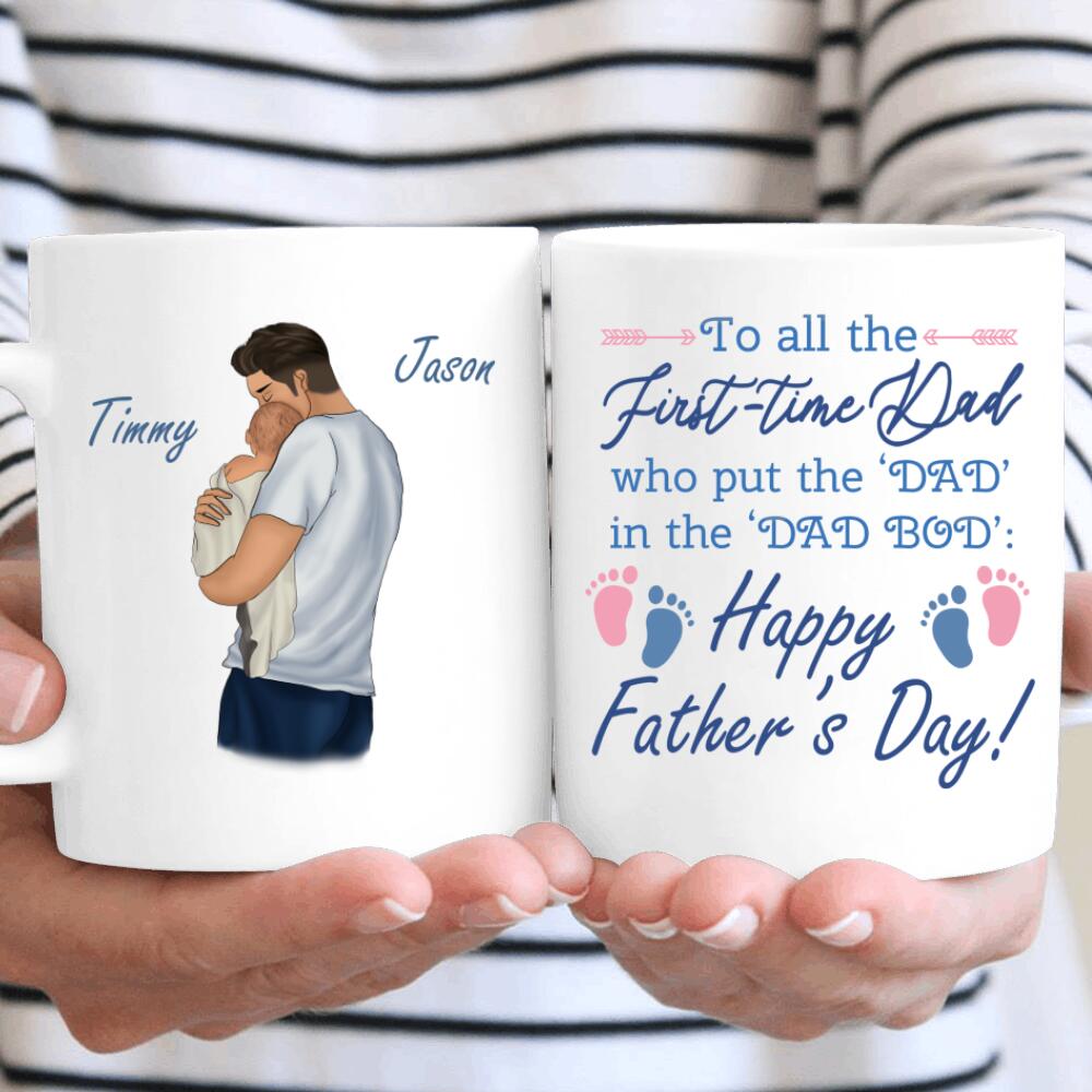 To First Time Dad Bod Gift For First Father’s Day Custom Style & Name Personalized Shirt