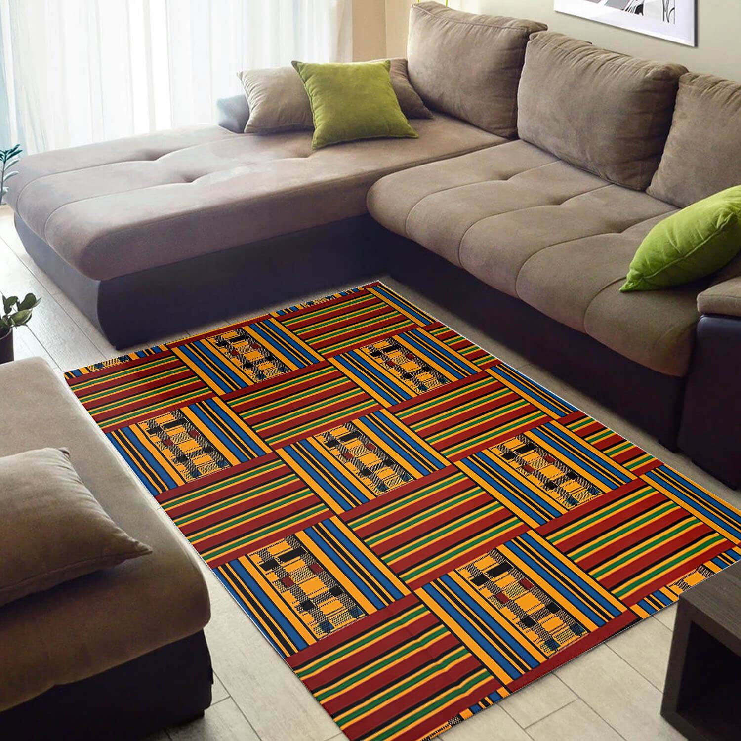 Cool African Area Rug Nice African Inspired Afrocentric Pattern Art African Carpet African Room Decor WBG3289