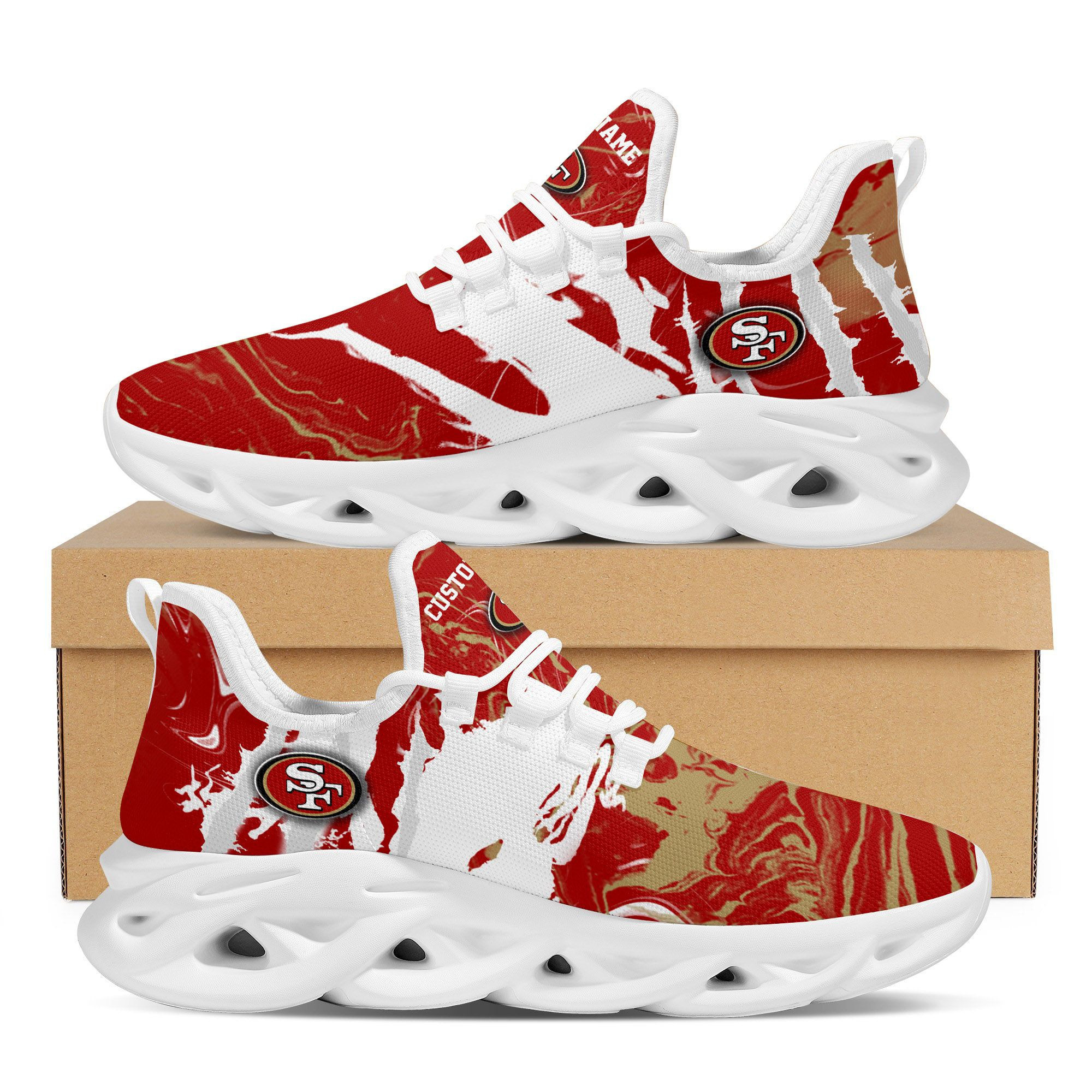 San Francisco 49Ersamerican Football Team Trending Custom Personalized With Name Max Soul Clunky Sneaker Shoes For Men Women