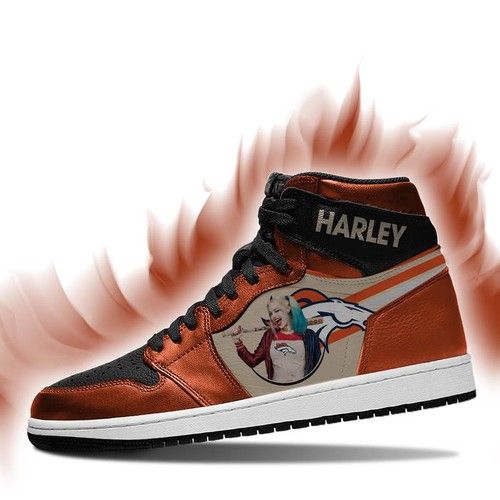 Harley Quinn Denver Broncos Jordan Sneakers High Top Custom Shoes Air Jordan High Sneakers Sport Sneakers